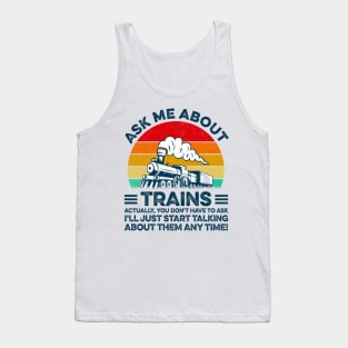 Trainspotting Trainspotter Model Trains Train Model Tank Top